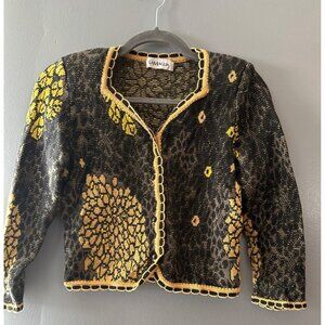 Vintage Lamaglia Women Cropped Sweater XS-S Grunge Goth Whimisgoth Y2K Western